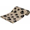 Pelíšek pro psy Trixie Beany flísová deka beige mit schwarzen Pfoten