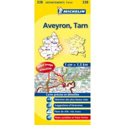 Aveyron Tarn Francie mapa 1:150 000 MICHELIN