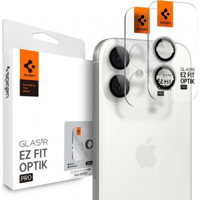 Spigen Optik.tR EZ Fit Pro sklo na kameru (2 ks) iPhone 17/16 Plus/16 stříbrná 165458 – Zboží Živě