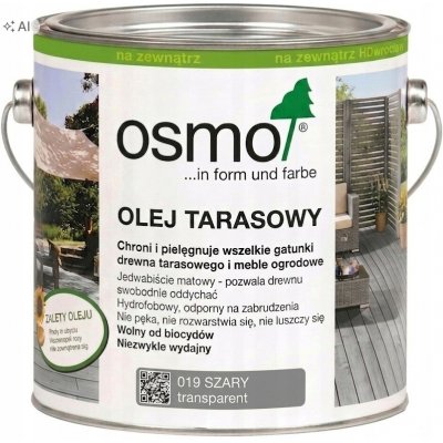 Osmo 019 Terasový olej 2,5 l Šedý – Hledejceny.cz