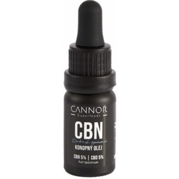 CANNOR CBN konopný olej Dobré spaní 5% - 5% CBN + 5% CBD 10 ml