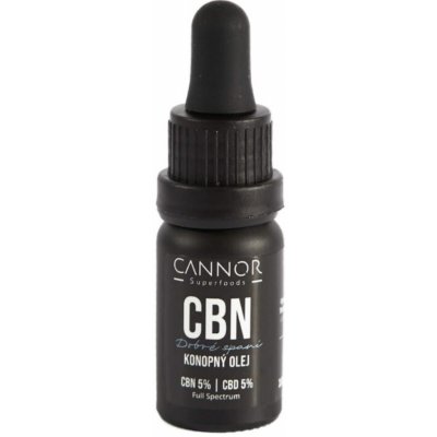CANNOR CBN konopný olej Dobré spaní 5% - 5% CBN + 5% CBD 10 ml