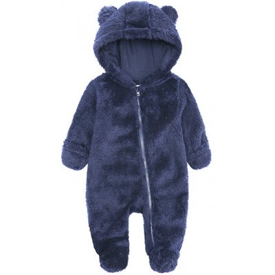 Dětský plyšový overal medvídek tmavě modrý – Zboží Dáma