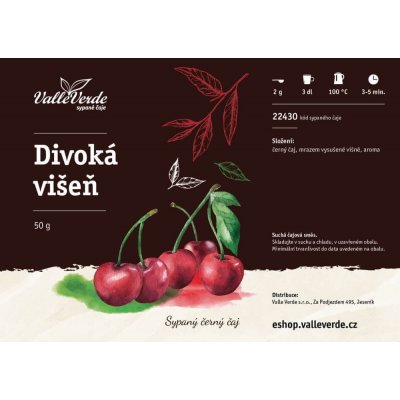 Valle Verde Divoká višeň sypaný čaj 50 g – Zbozi.Blesk.cz