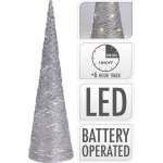 Harasim Dekorativní LED kužel Rafia metalický stříbrný 55,5 cm – Hledejceny.cz