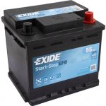 Exide Start-Stop EFB 12V 55Ah 480A EL550 – Zboží Mobilmania