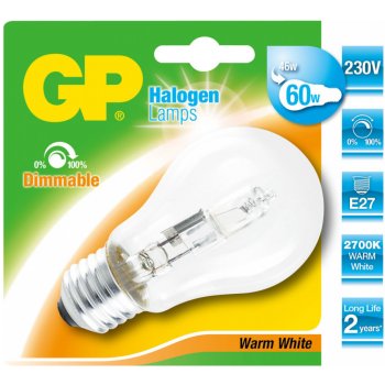 Gpbattery GP Lighting Classic Halogen A55 42W 230V E-27 warmwhite 630 lm