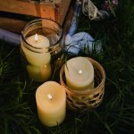 DECOLED Sada 3 LED svíček mandlová 8 cm s dálkovým ovladačem – Hledejceny.cz