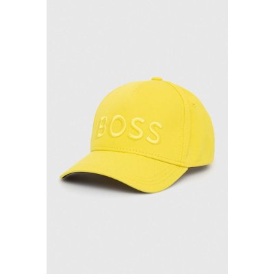 Boss bavlněná baseballová žlutá s aplikací 50483178