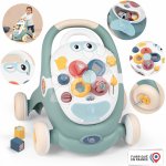 SMOBY 210207 Croc Baby Walker MiniKiss 3in1 Chodítko a kočárek pro panenku s brzdou