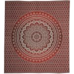 BOB Batik přehoz na postel indický Lotos vínově červený bavlna King size 230 x 205 cm – Zboží Dáma