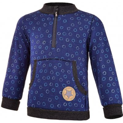 Little Angel DITA Mikina hřejivá kapsa Modrá – Zboží Dáma