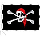 vlajka pirátská 47x30 cm
