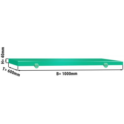 G.Gastro Krájecí deska pro řeznický stůl - 1000x600 mm - Tloušťka: 40 mm - HACCP vyhovuje - PE 500 (HDPE) - zelená - se 4 zátkami - vhodné do myčky - D9784991 – Zboží Dáma