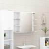 Koupelnový nábytek Nábytek XL Koupelnová skříňka se zrcadlem bílá 80 x 20,5 x 64 cm kompozit