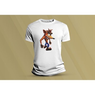 Sandratex dětské bavlněné tričko Crash Bandicoot. bílá – Zboží Mobilmania