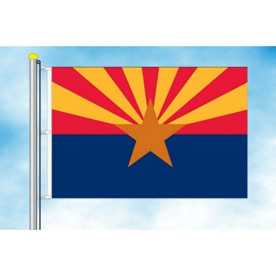 LIBEA, s.r.o. Arizona vlajka Rozměr: 60×90 cm, Uchycení: Karabiny na stožár – Hledejceny.cz