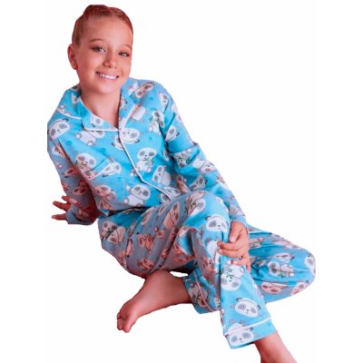 Dívčí pyžamo Panda 1F0805 modré – Zboží Mobilmania