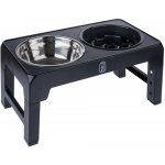 TIAKI výškově nastavitelná dvojitá mísa 1,2 l 44 x 24 x 8 cm – Zboží Mobilmania