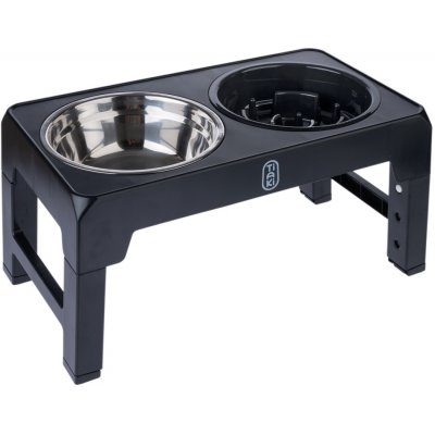 TIAKI výškově nastavitelná dvojitá mísa 1,2 l 44 x 24 x 8 cm – Zboží Mobilmania