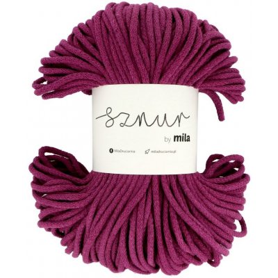 Bavlněný provázek Mila 5mm, 100m tmavě fialová růžová – Sleviste.cz