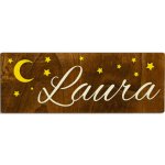 Block Engrave dřevěná dekorace do dětského pokoje cedulka se jménem 57x21cm – Zbozi.Blesk.cz