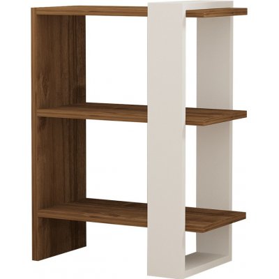 Knihovna Gaye Walnut White – Zboží Dáma