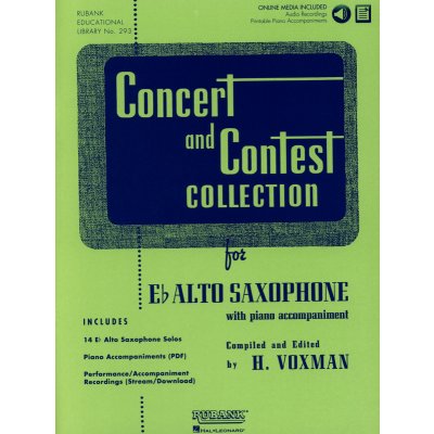 CONCERT & CONTEST COLLECTIONS + Audio Online altový saxofon + klavír PDF