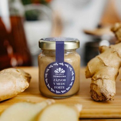Včelařství Domovina Zázvor v medu FORTE 400 g – Sleviste.cz