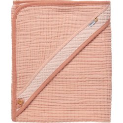 Bébé-Jou Mušelínový ručník s kapucí Pure Cotton Pink