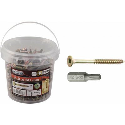 Vruty CONNEX UNI-vruty TX 5,0x60 mm, 240 ks (B30083) – Sleviste.cz