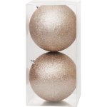 Koule MagicHome Vánoce, 2 ks, šampaň, na vánoční stromeček, 12 cm – Hledejceny.cz
