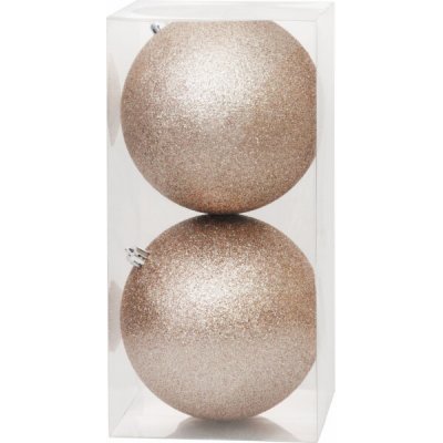 Koule MagicHome Vánoce, 2 ks, šampaň, na vánoční stromeček, 12 cm – Hledejceny.cz