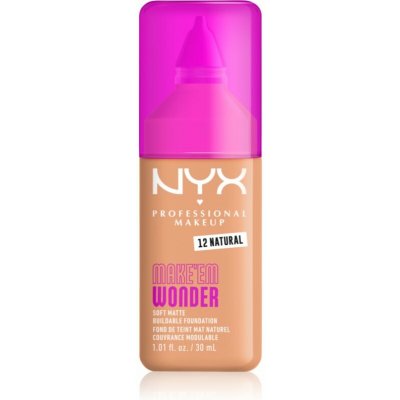 NYX Professional Makeup Make ‘Em Wonder lehký matující make-up 12 Natural 30 ml – Sleviste.cz