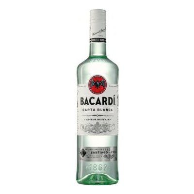 Bacardi Carta Blanca Cuban Rum 40% 1 l (holá láhev)