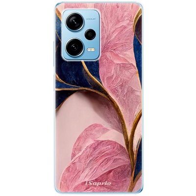 iSaprio Pink Blue Leaves pro Xiaomi Redmi Note 12 Pro+ 5G PBlLeav-TPU3-RN12pp5G