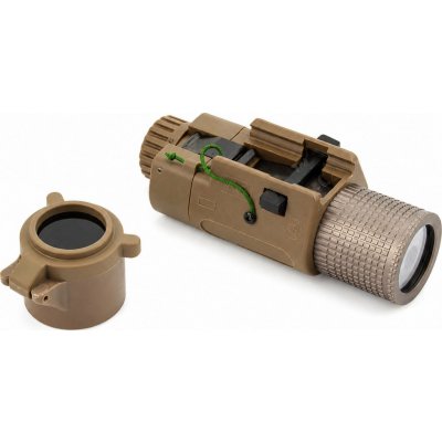 Dlouhá taktická svítilna M3X LED s IR filtrem na RIS lištu Dark Earth, Element – Zboží Dáma