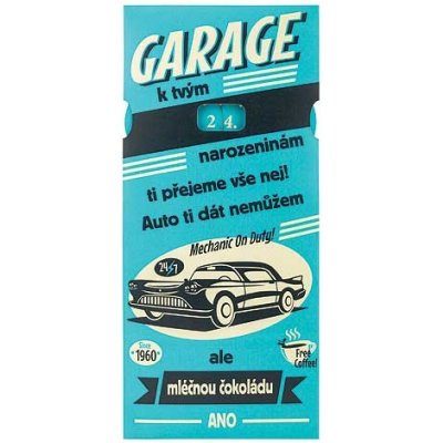 Mléčná čokoláda k narozeninám 100 g - garage – Zboží Dáma