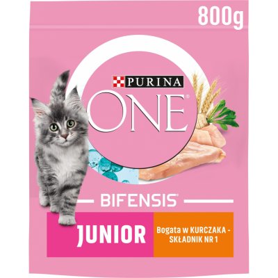 Purina One Granule pro koťata Junior s kuřetem a celozrnnými obilovinami, 800 g – Zbozi.Blesk.cz