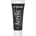 El Greco akrylová barva černá 75 ml – Sleviste.cz