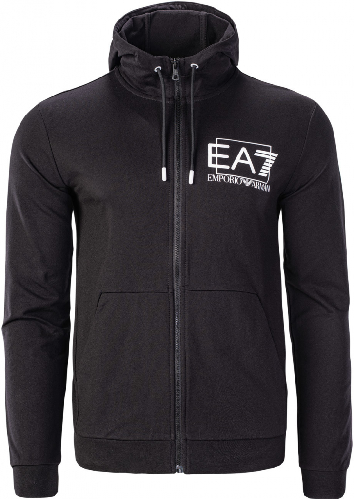 EA7 EMPORIO ARMANI TRAIN VISIBILITY M HOODIE FZ 3RPM53PJ05Z1200 Černá