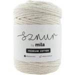 MILA Bavlněná šňůra PREMIUM COTTON 5mm/100m - BÍLÁ ZLATÁ/PCG103 – Zboží Mobilmania