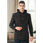 Dewberry K7532 Men's Coat-plaid-black – Zboží Dáma