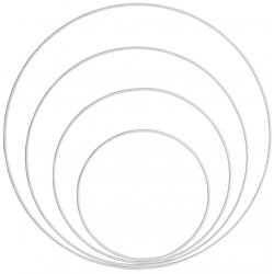 Kreatinka Kovový kruh na obháčkování BÍLÝ 45cm