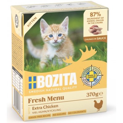 Bozita Kitten kousky v omáčce s kuřecím 370 g – Sleviste.cz