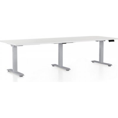 Rauman OfficeTech Long 240 × 80 cm šedá podnož / bílý
