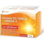 Noventis Vitamín D3 1000 IU + OMEGA-3 200 mg 60 kapslí – Hledejceny.cz