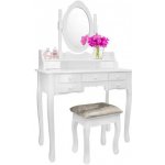 Shabby Chic PHO5513 se zrcadlem a židličkou bílý – Sleviste.cz