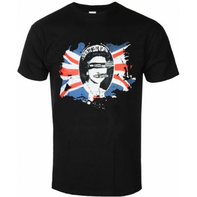 Rock Off tričko metal Sex Pistols God Save The Queen Flag černá – Zboží Mobilmania