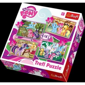 48 Puzzle Pappe Trefl 4 in 1 35 54 70 Teile My Little Pony 34153 